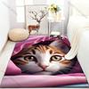Cat Sticking Its Head Out Pattern Carpet for Bedroom Living Room Bedside Sofa Floor Mat Modern Home Decor Area Rug Large Size