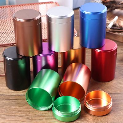 Mini Metall Box Lagerung Aluminium Tee Können Reise Tragbare Jar Zucker Kaffee Caddy