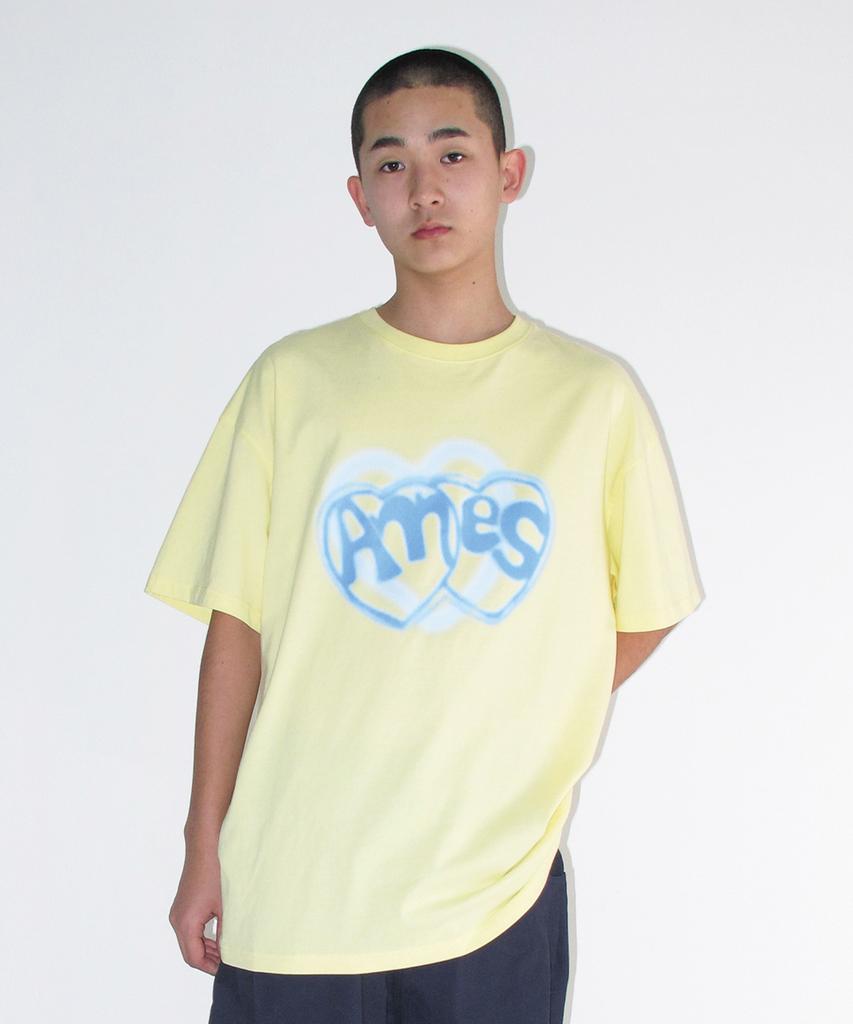 AMES-WORLDWIDE Heart Spray Tee Yellow