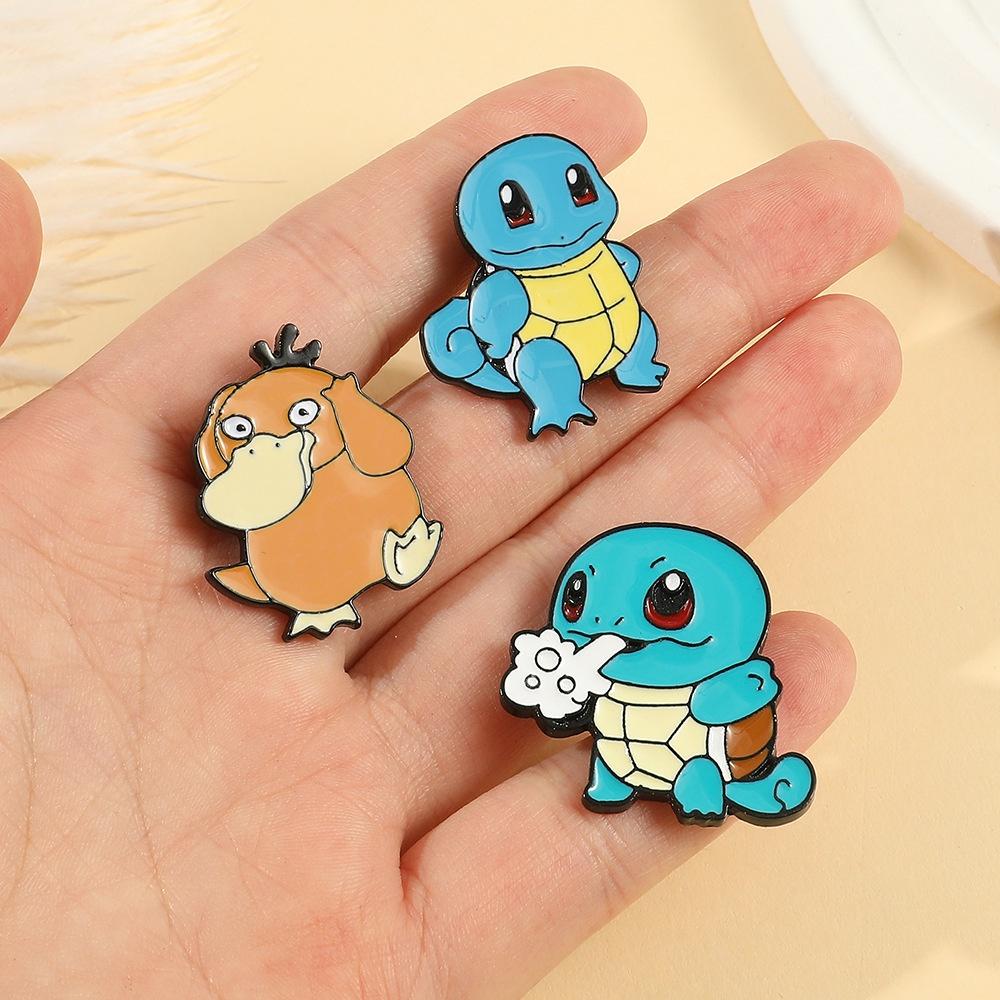 Pokemon Pocket Monster Ins Trend Squirtle Alloy Pin Badge Bag Accessory