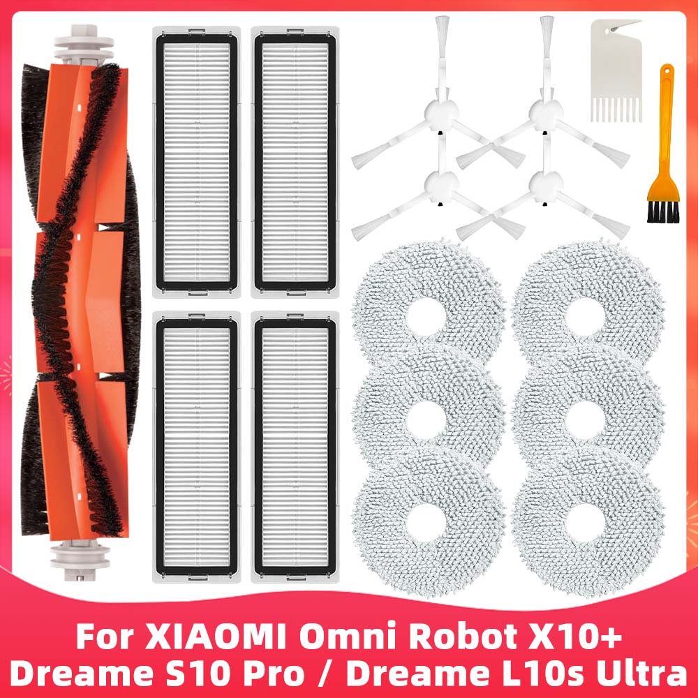 Fit For ( Xiaomi Mijia Omni Robot X10+ / Dreame S10 Pro / Dreame L10s Ultra SE ) Brush Filter Mop Dust Bag Accessory Part
