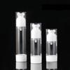 1Pc 15/30/50ml Plastic Epmty Vacuum Travel Clear Lotion Cosmetic Spray Refillable Bottle