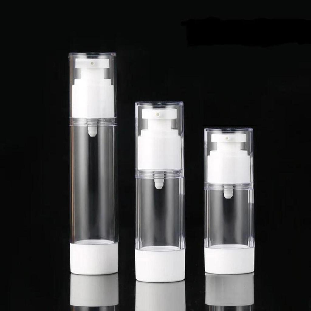 1Pc 15/30/50ml Plastic Epmty Vacuum Travel Clear Lotion Cosmetic Spray Refillable Bottle