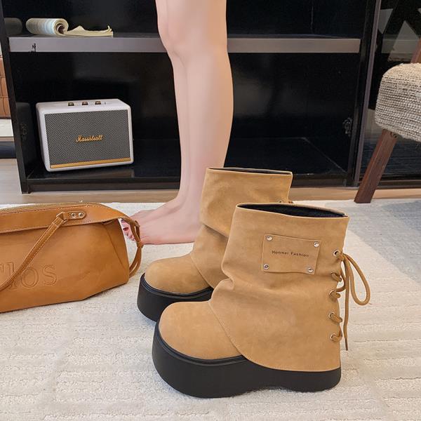 Ankle Boots Female Shoes Boots-Women Low Ladies Riding Rock Autumn Lolita Black Motorcycle Boots Women's Boots Winter