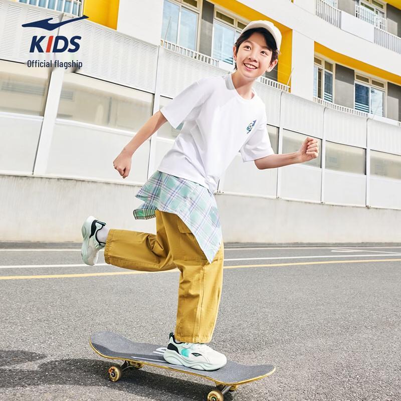 ERKE Boys' Youth Round Neck Short Sleeve Outdoor Sports T-shirt