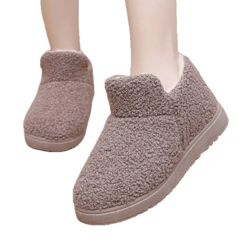 Winter new warm thickened piled comfortable high top fluffy shoes cotton shoes
