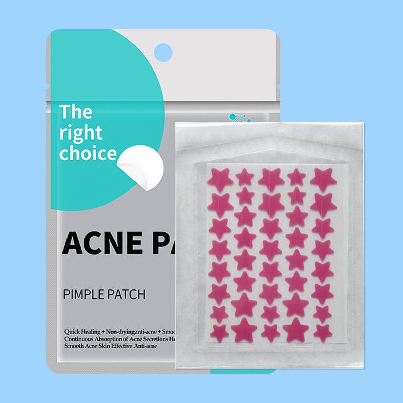 40-Star Acne Patches: Cute Hydrocolloid Covers for Absorbent Pus Removal, Anti-Acne Day & Night Use