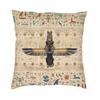 Ancient Egypt Sphinx And Hieroglyphs Square Pillow Cover Decoration Golden Egyptian Cushion Cover Throw Pillow For Sofa Printing