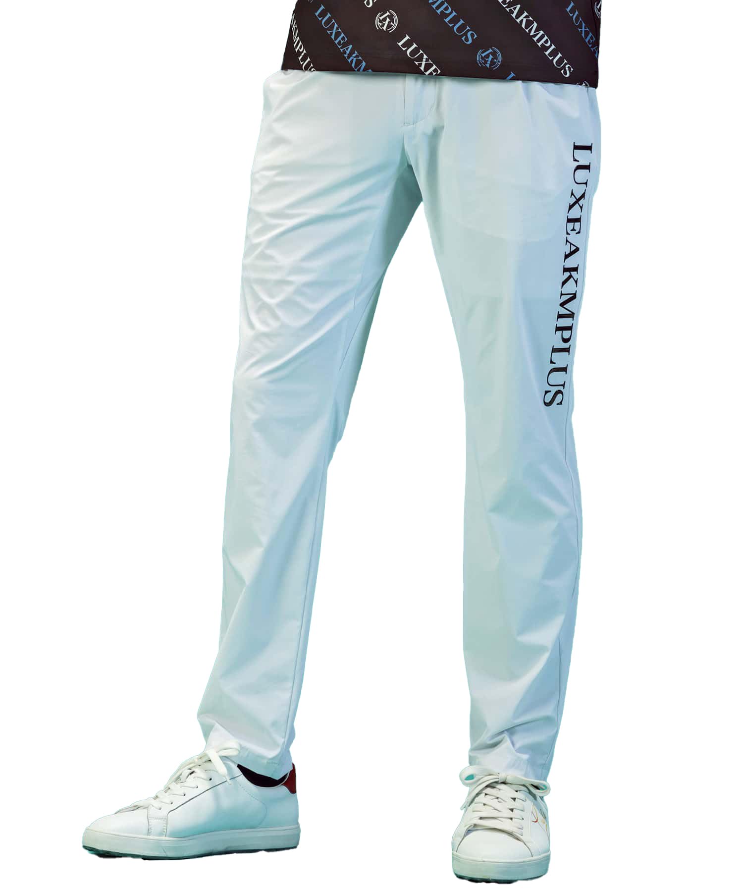 

Luxe AKM Plus Men s Golf Pants, Side Logo Stretch Pants, White, Size M