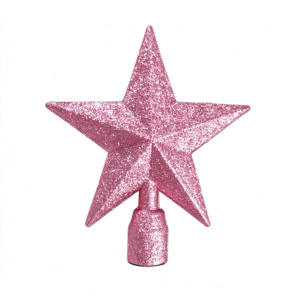 In Stock Five-Pointed Christmas Tree Topper Star - Available in Gold, Silver, Red, Pink