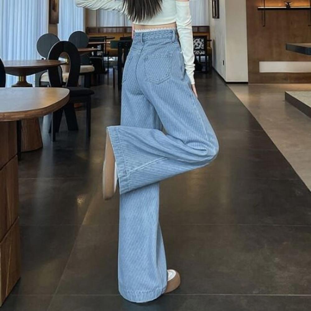 Navava Women Lace Point Wide Denim Pants Np377