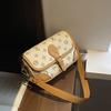 Premium Bag Women's New Retro Printed Small Square Bag Fashionable Texture Light Luxury Shoulder Bag Oblique Span Bag Women