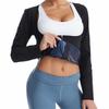 Short Sleeve Fat Burning Fitness clothes Zipper Design Compression Shapewear  Weight Loss