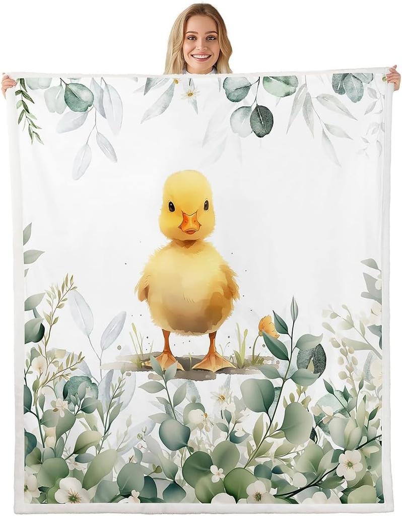 Cute Parrot Blanket Soft Fleece Throw Bird Lover Gift Kids Room Decor Floral Design Home Decoration