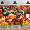 Thanksgiving Celebration Banner - 70.8 Inches X 45.2 Inches - Durable Polyester Fiber Outdoor Party Photo Background Clo