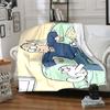 Simon's cat Flannel Blanket Soft Warm All-Season Throw, Design for Camping, Car Travel, Hiking Sofa, Bed, Office Perfect Gift for Parties