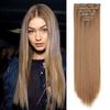 7 Pcs Wig Straight Hair Smooth Soft Hair Extensions Long Seamless Anti-slip Synthetic Full Head Clip Artificial Hair Pieces