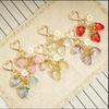 Sweet and Cute Semi-Transparent Strawberry Flower -Shaped Bag Charm Bag Charm