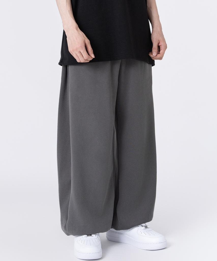 UNDEROFF Side Pleated Wide Balloon Jogger Sweatpants 5 Colors Dark Gray