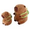 Simulation Simulation Capybara Plush Toy With Turtle Animal With Turtle Backpack  Home Decor