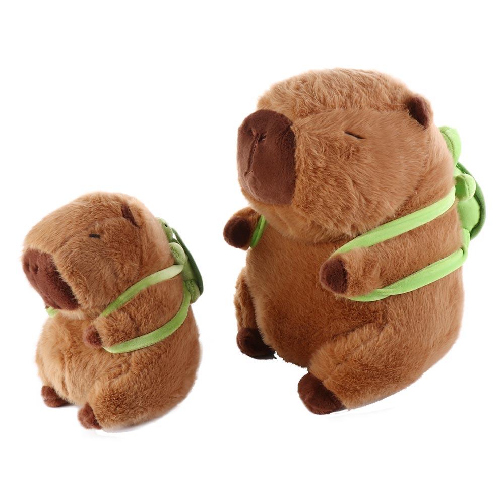 Simulation Simulation Capybara Plush Toy With Turtle Animal With Turtle Backpack  Home Decor
