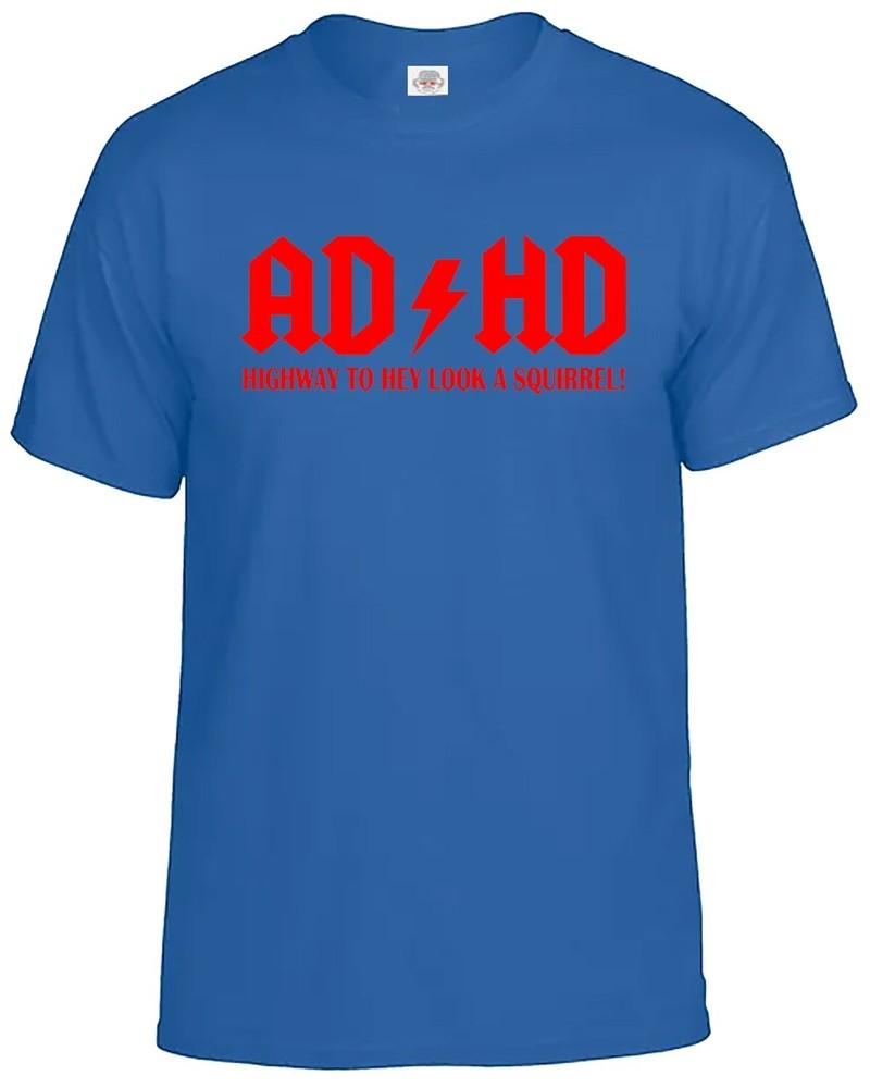 ADHS Autobahn zum Hey schau ein Eichhörnchen T-Shirt Herren Lustiges ADHS ADSR Tee Top