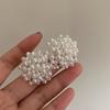Imitation Baroque Pearl Flower Stud Earrings for Women Luxury Pearl Bead Earrings Personalized Jewelry Accessories