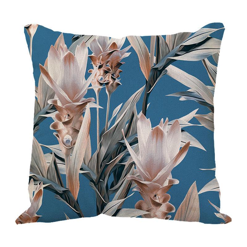 Linen Pillowcase Ins Tropical Plants Home Decoration Supplies Nordic Green Plants Design Sand Cushion Cover