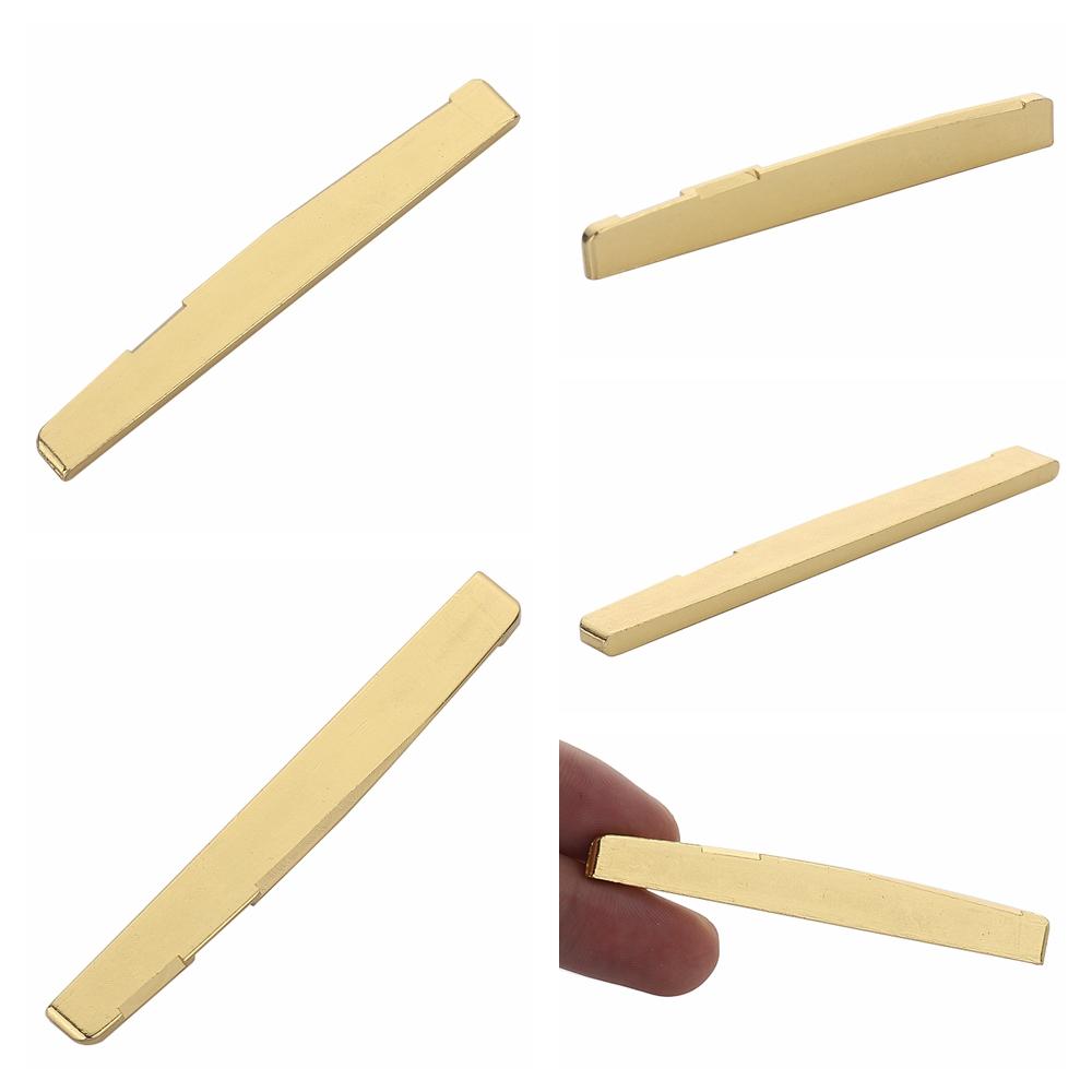 Guitar Nut 6-String Acoustic Guitar Brass Nut And Saddle Gold 43Mm And 727476Mm