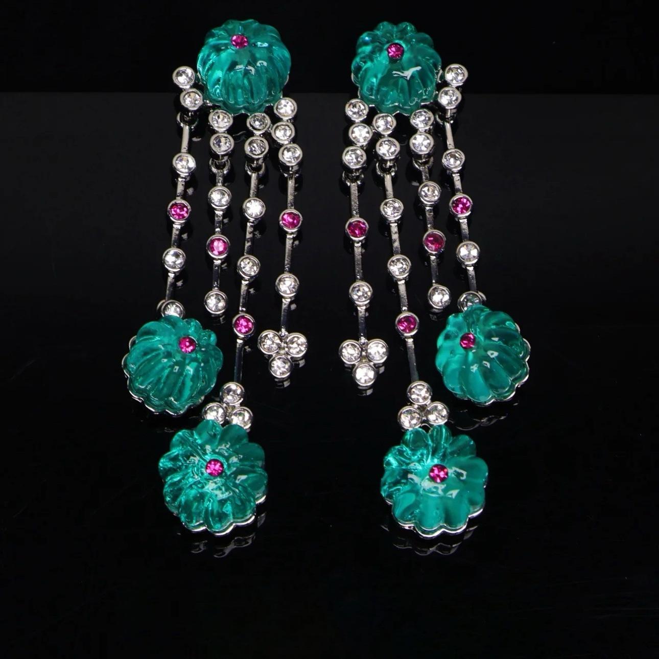 

Бриллиантовые серьги-пусеты с бахромой в виде тыквы, средневековые винтажные серьги с темпераментом, ретро-серьги с преувеличенной атмосферой