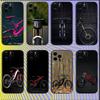 MTB Mountainbike Radfahren Fahrrad Handyhülle Für iPhone 16,15,14,13,12,11,Pro,X,XS,Max,XR,Plus,Mini Weiche Schwarze Hülle