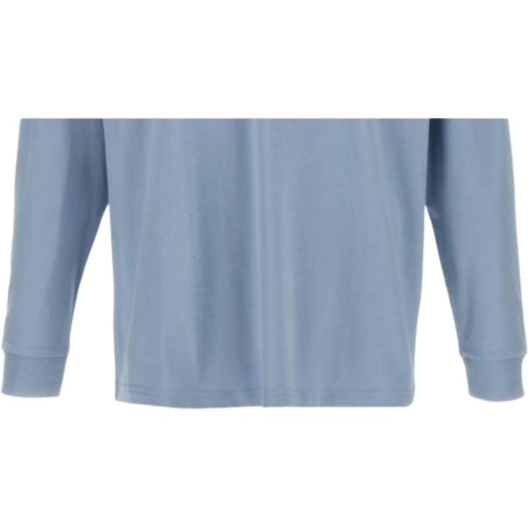 Carhartt WIP Besticktes Logo Unifarbener Rundhalsausschnitt Langarm-T-Shirt Herren Oberteile Blau I026392-2MY-XX