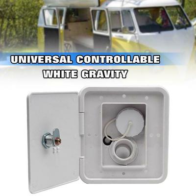 Gravity Inlet Threaded Accessories Square with Keys Screws Hatch Cover Water Intake Lockable RV Trailer Caravan Plastic Parts