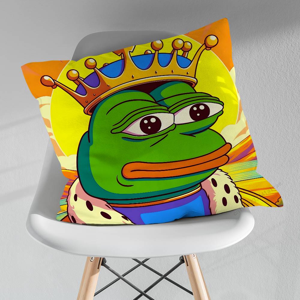 Frog Art PPepe Cartoon Pillow Case For 30x30cm45x45cm55x55cm For Home Bedroom Decoration And Protector