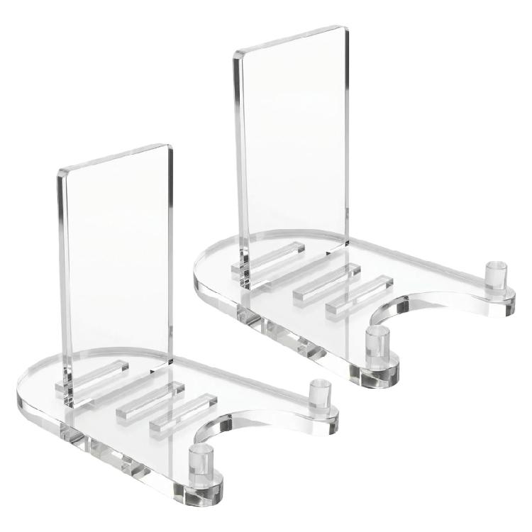 2Pcs Clear Acrylic Stand Adjustable Desktop Book Display Stand for Display Decorative Plates Album Artwork Picture Frame