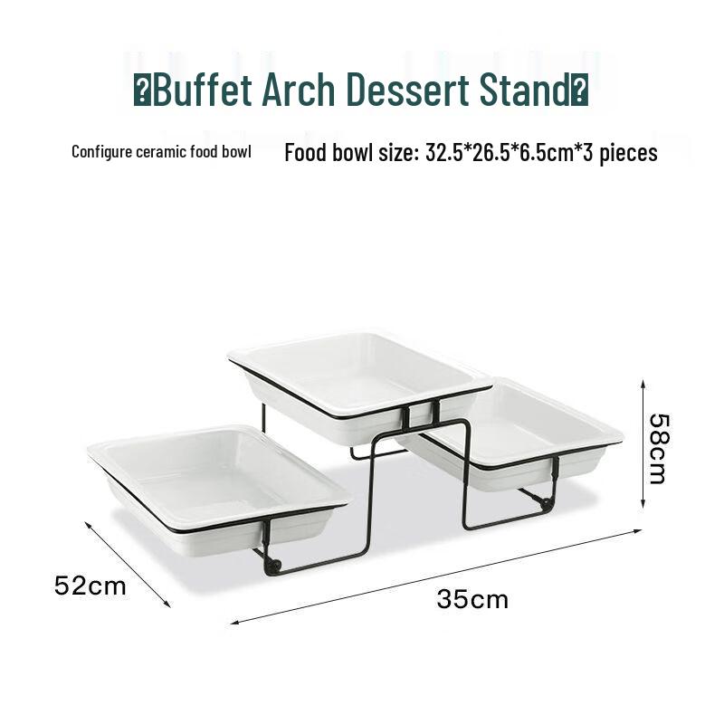 Multi-tier Ceramic Buffet Display Stand