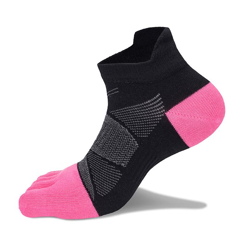 TFO Competition-Grade Outdoor Five-Toe Socks, Hiking Socks, Sports Running Toe-Separated Socks 2202401, Women's Pink