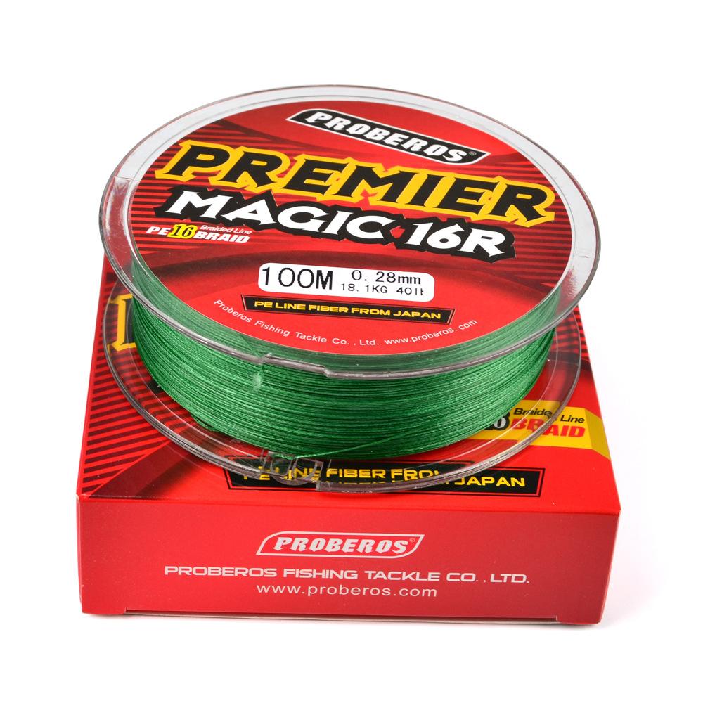 16 pleciony 100m Dalima PE żyłka 5-kolorowa linia PE 3.0 #-13 # Pleciona żyłka PE