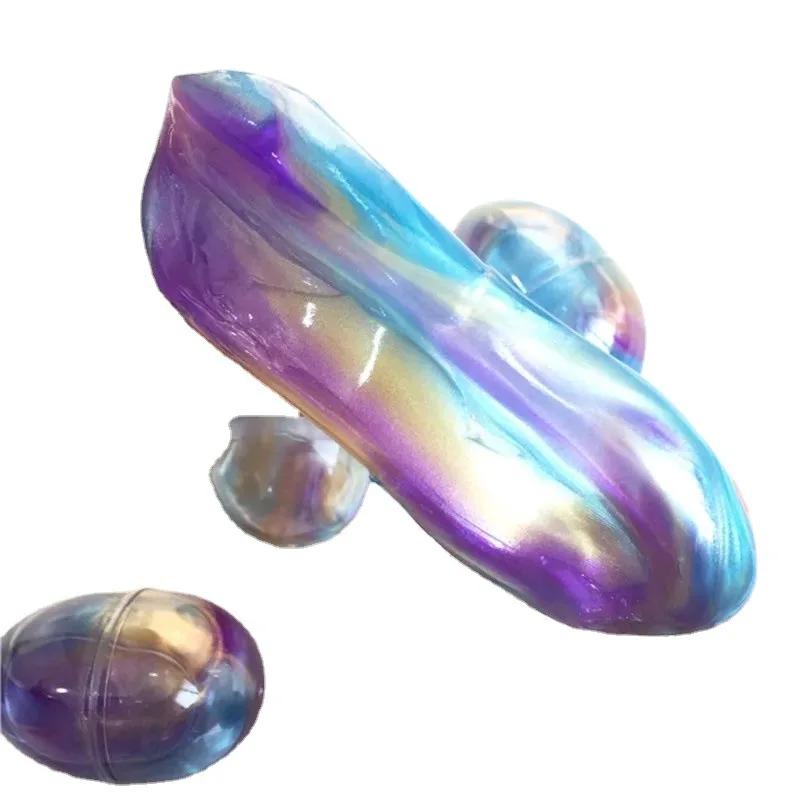2Pcs/set Colorful Crystal Mud Starry Sky Diy Jelly Mud Slime Plasticine Colorful Egg Slime Glass Mud Color Mud  Squishy  Toy