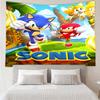 Sonic Print Tapestry, Backdrop, Easy Setup, Ideal for Bedroom, Office & Living Room, with Aesthetic Wall Hanging Decor.