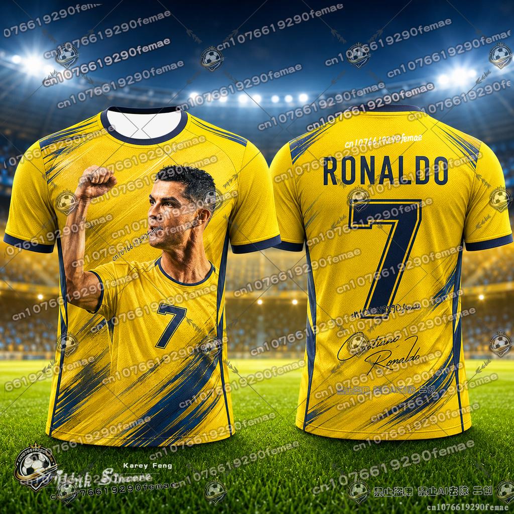 2026 Summer Hot Sale Ronaldo Commemorative Football Tee Casual Sports Breathable Quick Dry Shirt For Men And Women