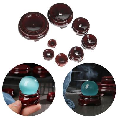 Ornament Home Decoration Wood Holder Miniature Display Stand Crystal Ball Base Statue Pedestal