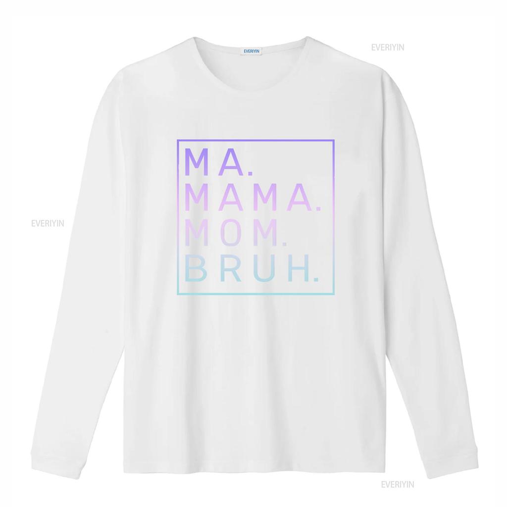 Ma Mama Mom Gradient Bruh Yellow Quote T Shirt Vintage Washed Breathable Comfortable Homme Fashion Top For Everyday Wear