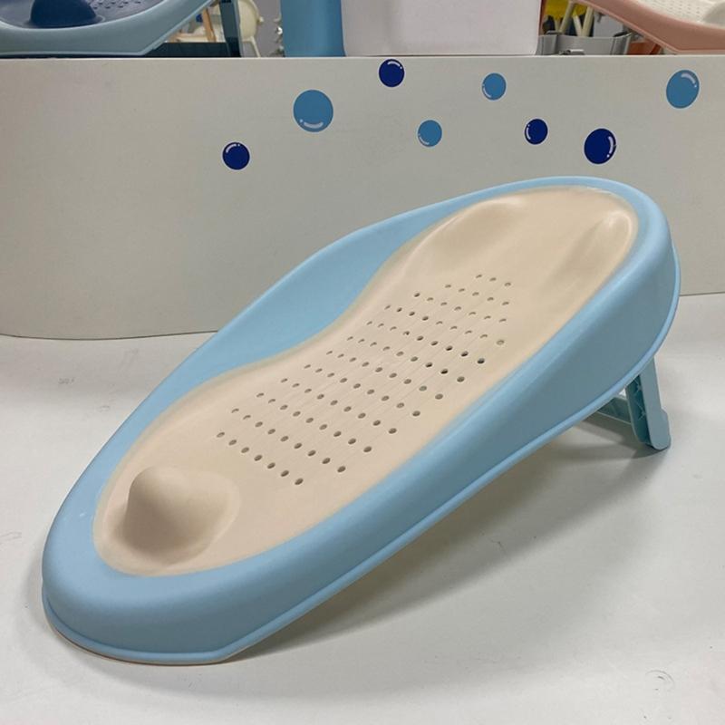 Multi Use Portable Baby Bath Tub Shower Bed with Drainage Hole, Toddler Shower Support for Infant Bath Time Comfort