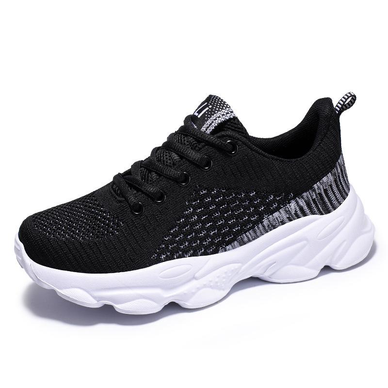 Women's shoes new fly-woven mesh breathable sports and leisure single shoes lightweight soft-soled running shoes student mesh shoes