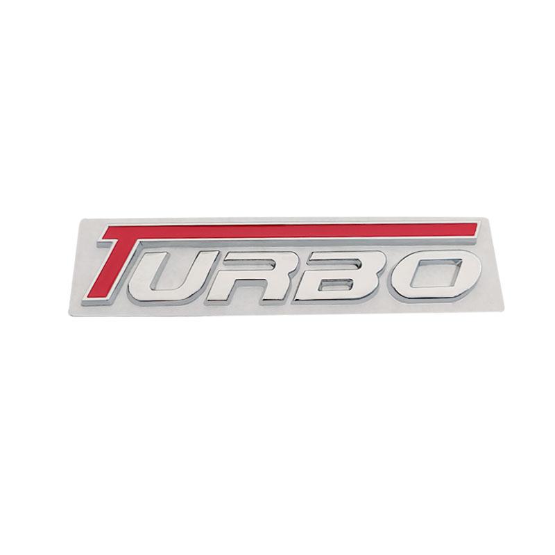 3D Metal Sticker TURBO Badge Emblem Sticker For BMW Mercedes Volkswagen Chevrolet Peugeot Kia Ford Honda Toyota Car Accessories
