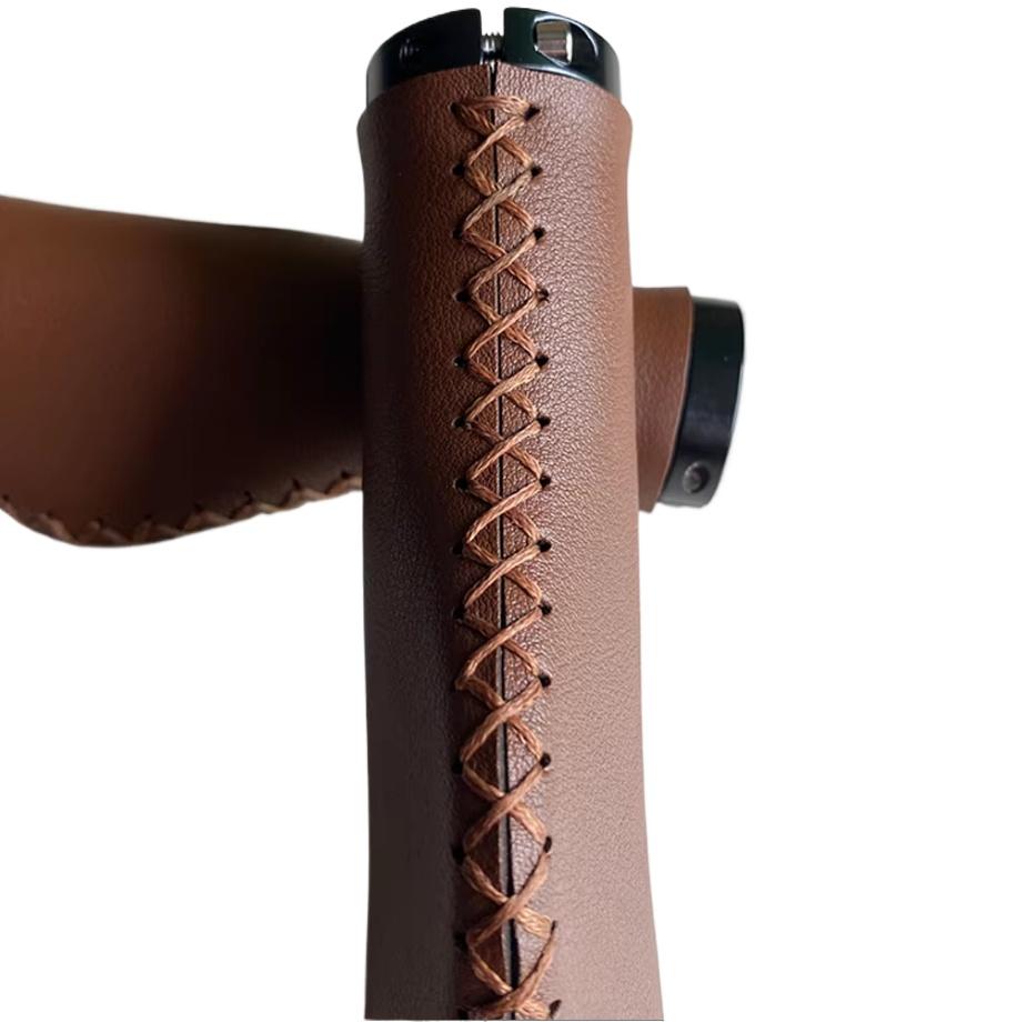 Bicycle Handle Bar Cover Dark Brown Imitation Leather Handlebar Cover Mountain Bike Microfibre Leather Comfortable Grip