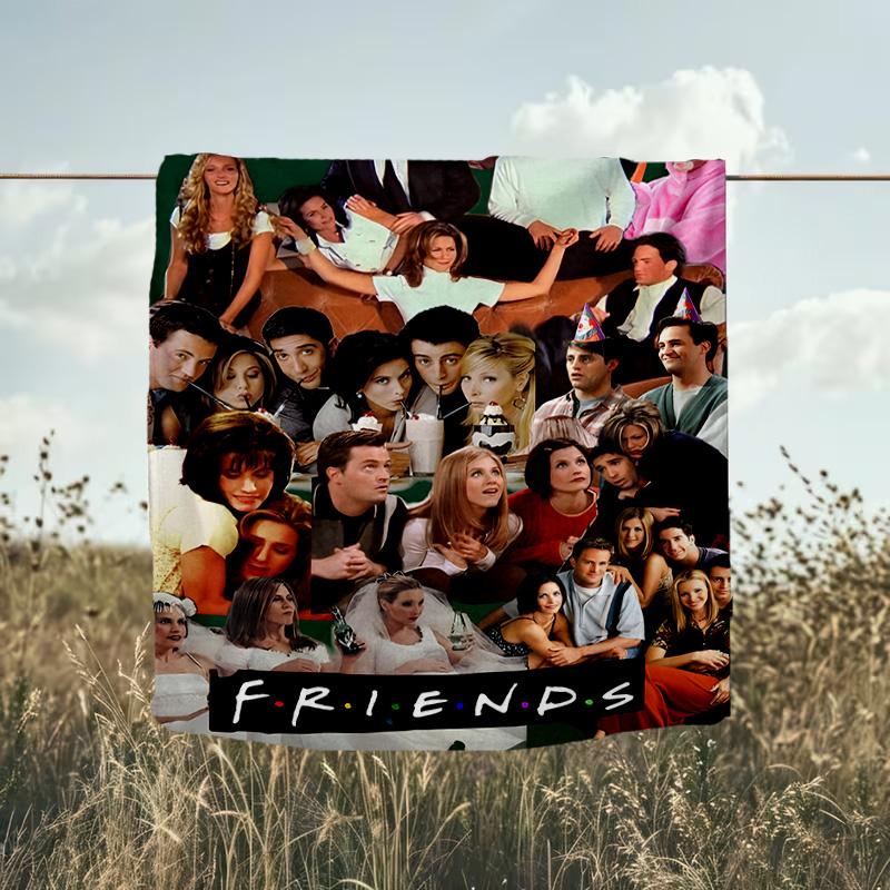 1PC Friends Blanket Flannel Throw for Sofa, Indoor, Camping, Living Room, Office, Chair, And Bed Soft Birthday Christmas Gift