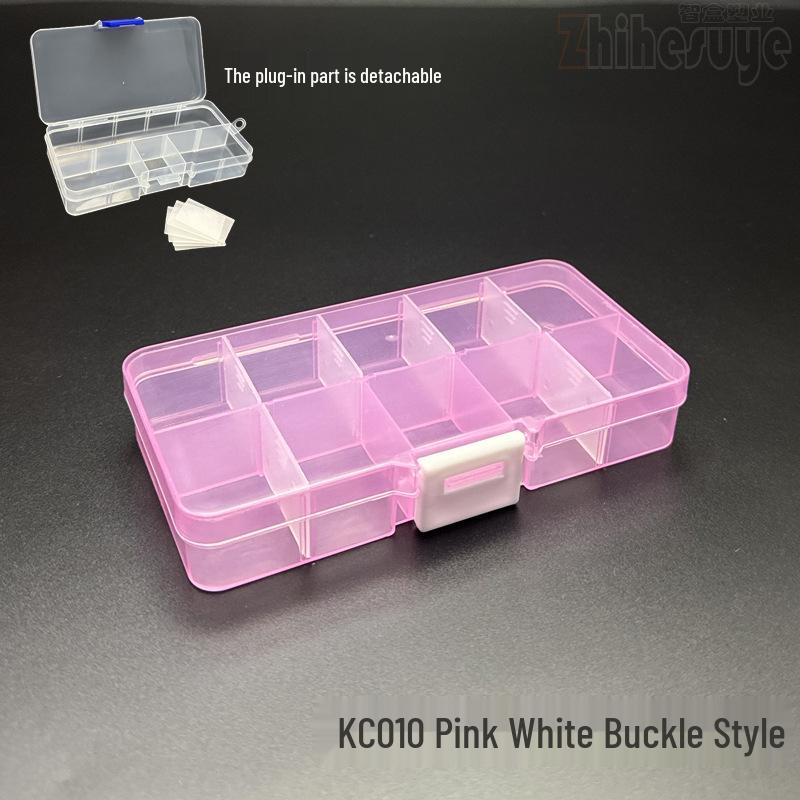 10-Grid Detachable Plastic Storage Box for Tools and Accessories