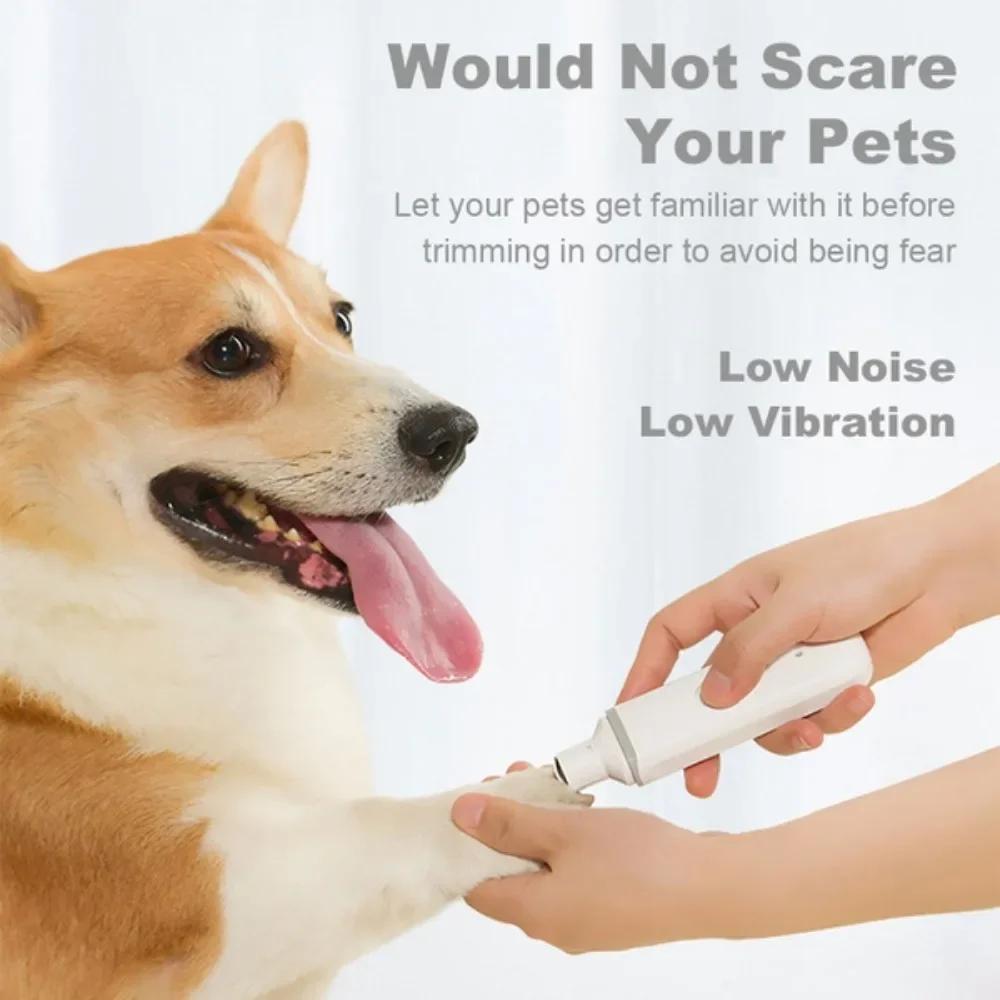 New Electric Pet Nail Clipper for Cats and Dogs Rechargeable Grooming Trimmer Fast Grinder Safe Pet Nail Care Kit with LED Light